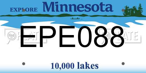 EPE088 Minnesota License Plate
