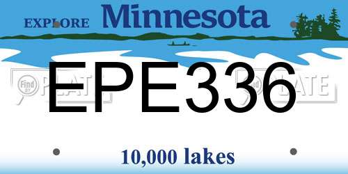EPE336 Minnesota License Plate