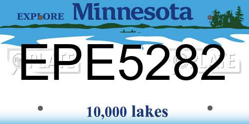 EPE5282 Minnesota License Plate