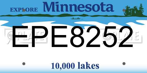 EPE8252 Minnesota License Plate