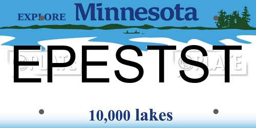 EPESTST Minnesota License Plate