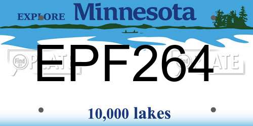 EPF264 Minnesota License Plate