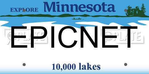 EPICNET Minnesota License Plate