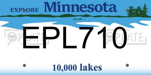 EPL710 Minnesota License Plate