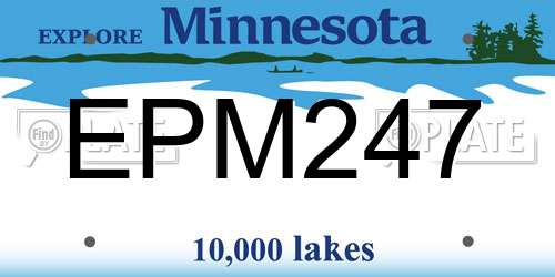 EPM247 Minnesota License Plate