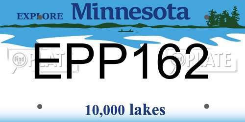 EPP162 Minnesota License Plate