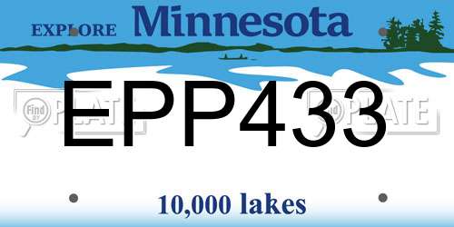 EPP433 Minnesota License Plate