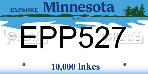 EPP527 Minnesota License Plate