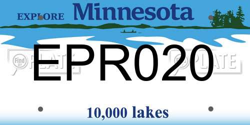 EPR020 Minnesota License Plate