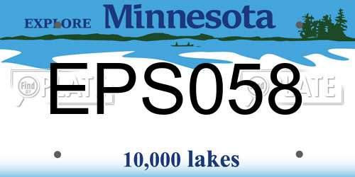 EPS058 Minnesota License Plate