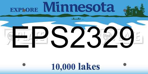 EPS2329 Minnesota License Plate
