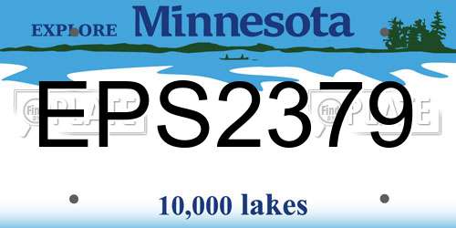 EPS2379 Minnesota License Plate