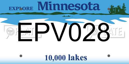 EPV028 Minnesota License Plate