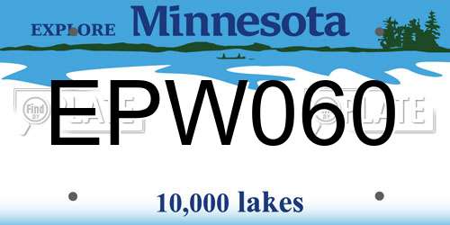 EPW060 Minnesota License Plate