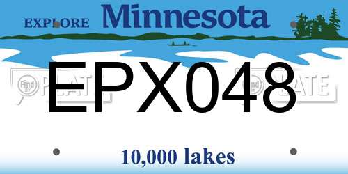 EPX048 Minnesota License Plate
