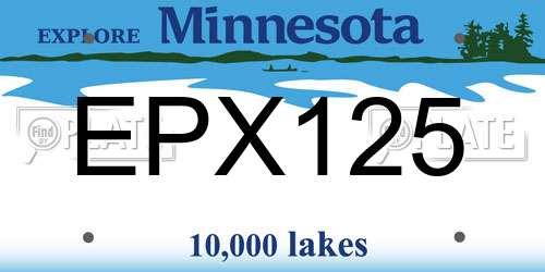 EPX125 Minnesota License Plate