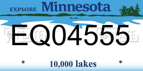 EQ04555 Minnesota License Plate