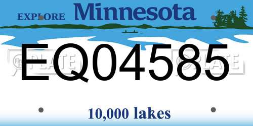 EQ04585 Minnesota License Plate
