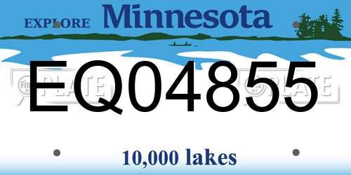EQ04855 Minnesota License Plate