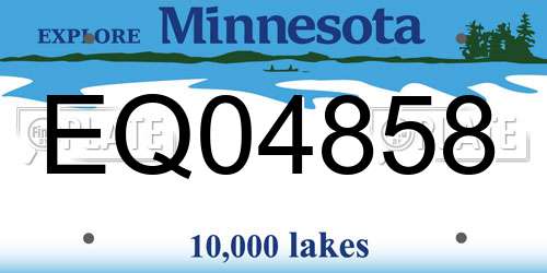 EQ04858 Minnesota License Plate