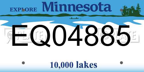 EQ04885 Minnesota License Plate