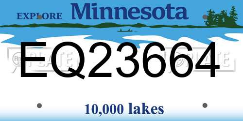 EQ23664 Minnesota License Plate