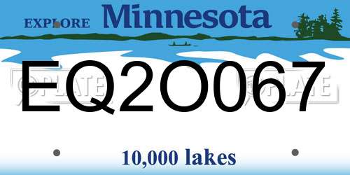EQ2O067 Minnesota License Plate