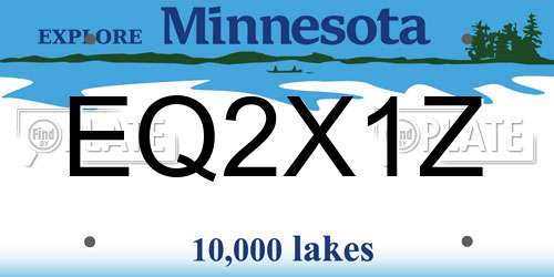 EQ2X1Z Minnesota License Plate