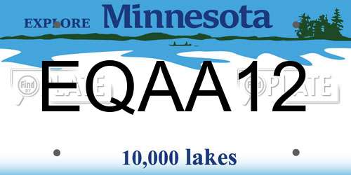 EQAA12 Minnesota License Plate