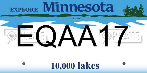 EQAA17 Minnesota License Plate