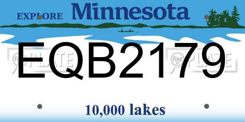 EQB2179 Minnesota License Plate