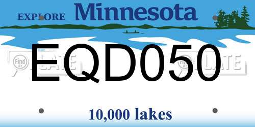 EQD050 Minnesota License Plate