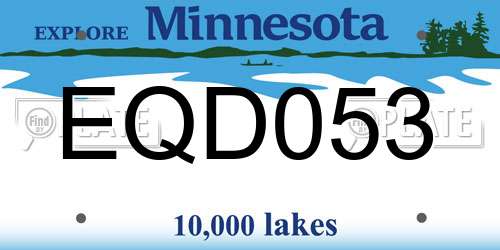 EQD053 Minnesota License Plate