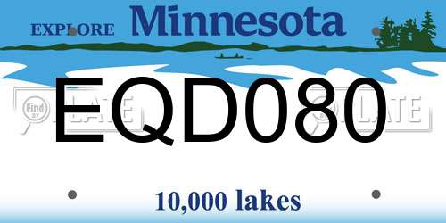 EQD080 Minnesota License Plate