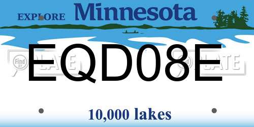 EQD08E Minnesota License Plate