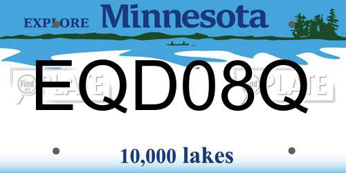 EQD08Q Minnesota License Plate