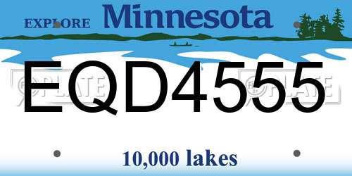 EQD4555 Minnesota License Plate