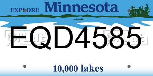 EQD4585 Minnesota License Plate