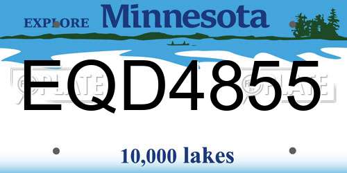 EQD4855 Minnesota License Plate