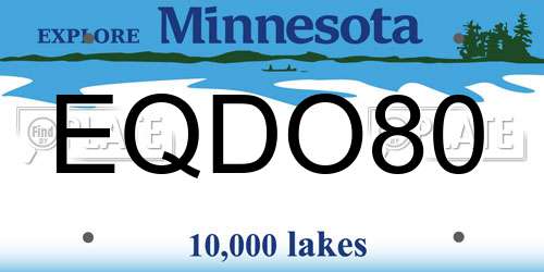 EQDO80 Minnesota License Plate