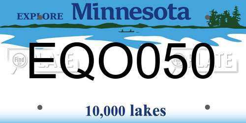 EQO050 Minnesota License Plate