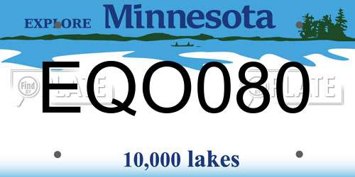 EQO080 Minnesota License Plate