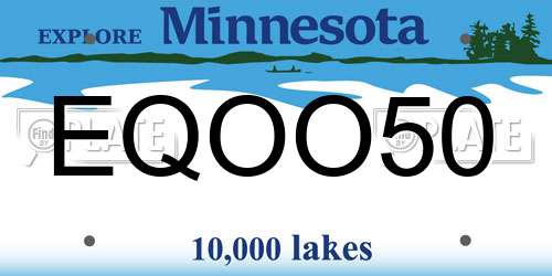 EQOO50 Minnesota License Plate