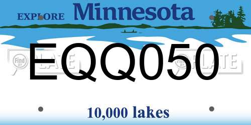 EQQ050 Minnesota License Plate