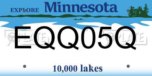 EQQ05Q Minnesota License Plate