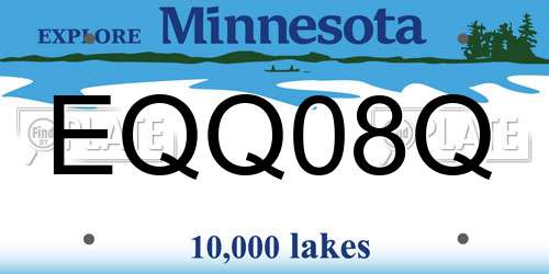 EQQ08Q Minnesota License Plate