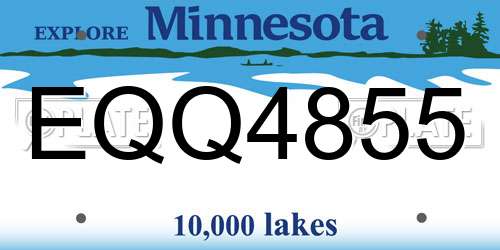 EQQ4855 Minnesota License Plate