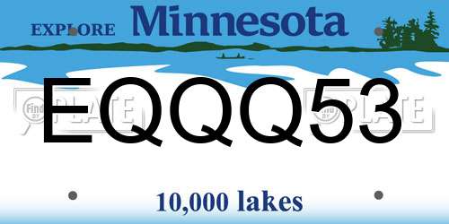 EQQQ53 Minnesota License Plate