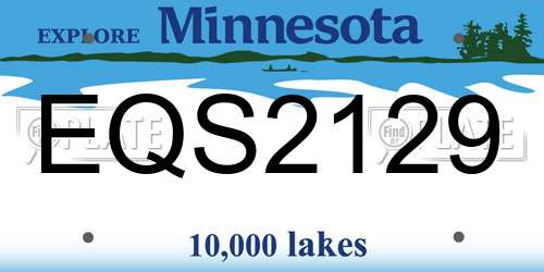 EQS2129 Minnesota License Plate