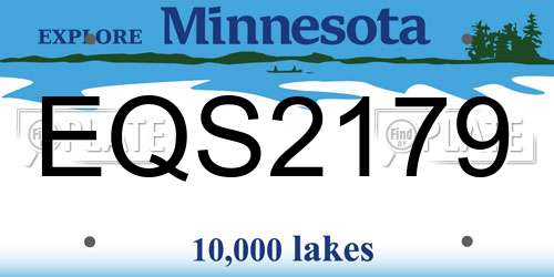 EQS2179 Minnesota License Plate